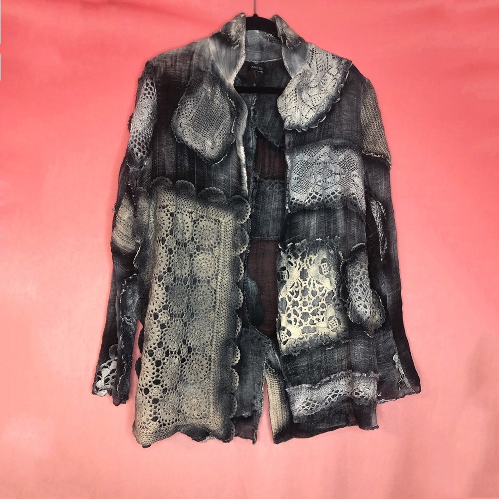 Avant Toi Gauze And Crochet Cardigan Italy